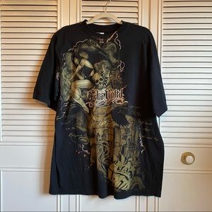 Vintage Ecko Unlimited Graphic Gold Shirt
